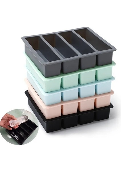 Gri Buz Küpü Tepsisi Silikon Kılıfı, Uzun Buz Hokeyi Makinesi ve Cömert Buz Küpü Kalıbı , Yeniden Kullanılabilir, Bpa Içermez (Yurt Dışından) fiyatları