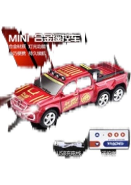 1:64 Yüksek Hassasiyetli Mini Alaşımlı Uzaktan Kumandalı Araba Şarj 2.4g Ayarlanabilir Hız Römork Simülasyon Modeli ile Off-Road (Yurt Dışından)