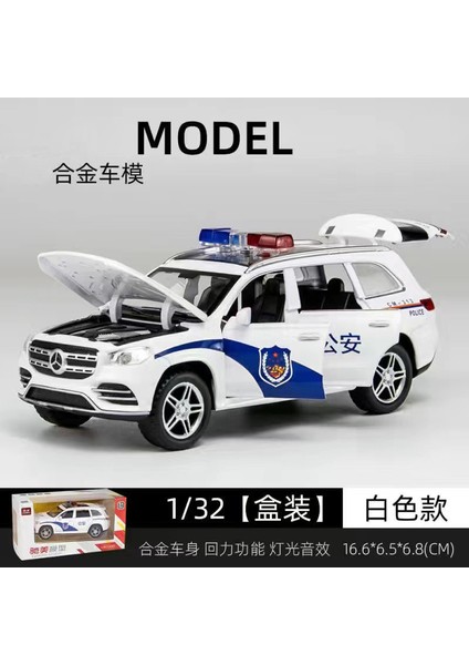 1:32 Polis Arabası Modeli Çocuk Oyuncak Araba Alaşım Işıklar Müzik Bumerang Altı Açık Kapı Polis Arabası Oyuncakları (Yurt Dışından)