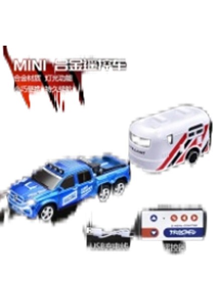 1:64 Yüksek Hassasiyetli Mini Alaşımlı Uzaktan Kumandalı Araba Şarj 2.4g Ayarlanabilir Hız Römork Simülasyon Modeli ile Off-Road (Yurt Dışından)