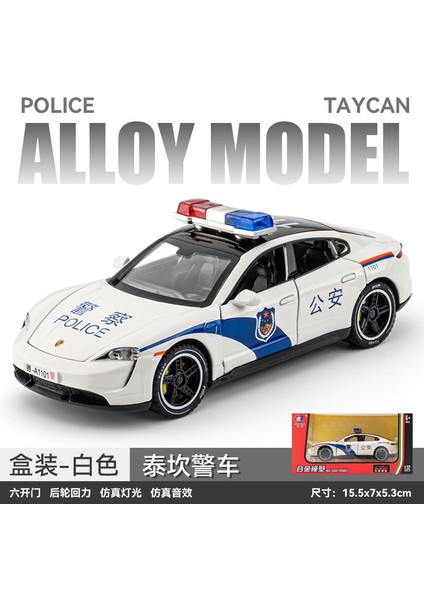 1:32 Polis Arabası Modeli Çocuk Oyuncak Araba Alaşım Işıklar Müzik Bumerang Altı Açık Kapı Polis Arabası Oyuncakları (Yurt Dışından)
