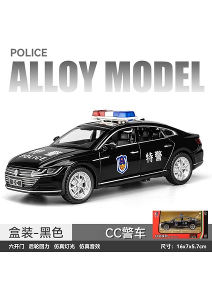 1:32 Polis Arabası Modeli Çocuk Oyuncak Araba Alaşım Işıklar Müzik Bumerang Altı Açık Kapı Polis Arabası Oyuncakları (Yurt Dışından)