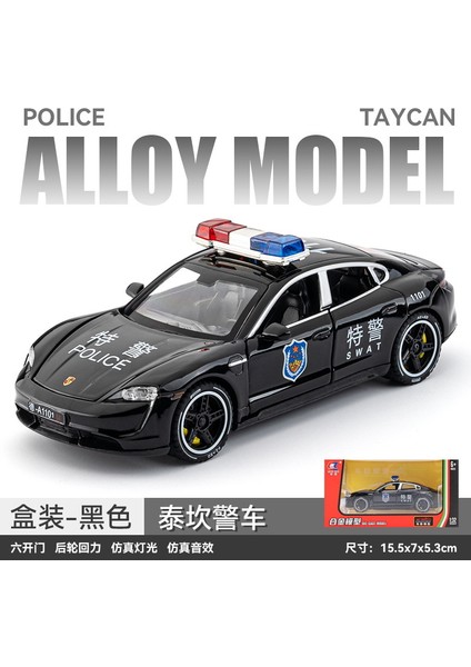 1:32 Polis Arabası Modeli Çocuk Oyuncak Araba Alaşım Işıklar Müzik Bumerang Altı Açık Kapı Polis Arabası Oyuncakları (Yurt Dışından)