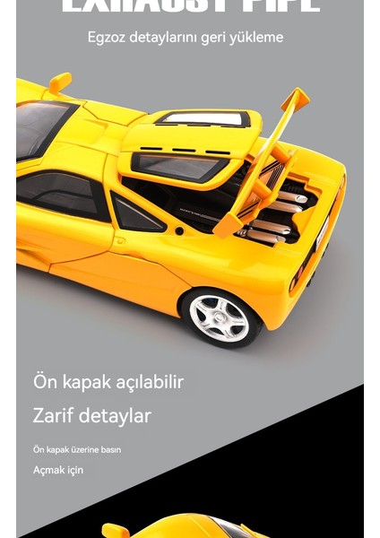 1:32 Mclaren F1 Spor Araba Ses ve Işık Oyuncak Araba Modeli (Yurt Dışından) fiyatları