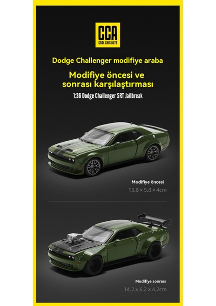 1:36 Dodge Challenger Modifiye Araba Modeli (Yurt Dışından) indirimleri