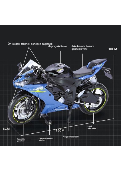 Zx-6r Alaşım 1/12 Taksi Çocuk Araba Modeli Süsleme (Yurt Dışından) fiyatları