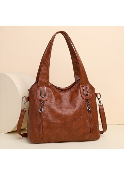 Yeni Moda Büyük Kapasiteli Tote Çanta Rahat Elde Taşınabilir Omuz Çantası (Yurt Dışından)