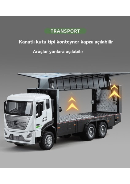 Kanat Açıklığı Konteyner Kamyon 1/32 Ses ve Işık Alaşımlı Araba Modeli Oyuncak (Yurt Dışından) fırsatları