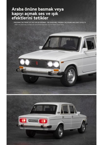 Alaşım Araba Modeli 1:24 Lada Retro Klasik Araba Modeli Süsleme (Yurt Dışından) modelleri
