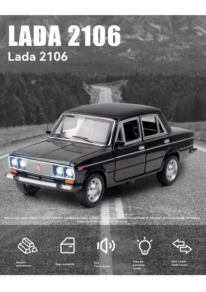 Alaşım Araba Modeli 1:24 Lada Retro Klasik Araba Modeli Süsleme (Yurt Dışından) indirimleri