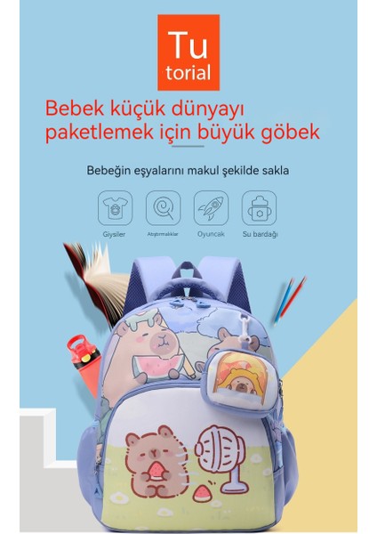Çocuklar Için Sevimli Anaokulu Kapibara Sırt Çantası (Yurt Dışından) fiyatları
