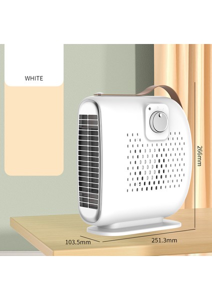 Kapalı Alan Kullanımı Için Alan Isıtıcısı, Aşırı Isınma Koruması, Devrilme Koruması, Düşük Gürültülü Isıtma, Ofis Ev Odası Yatak Odası Için Güvenli Elektrikli Ptc Taşınabilir Fan (Yurt Dışından)