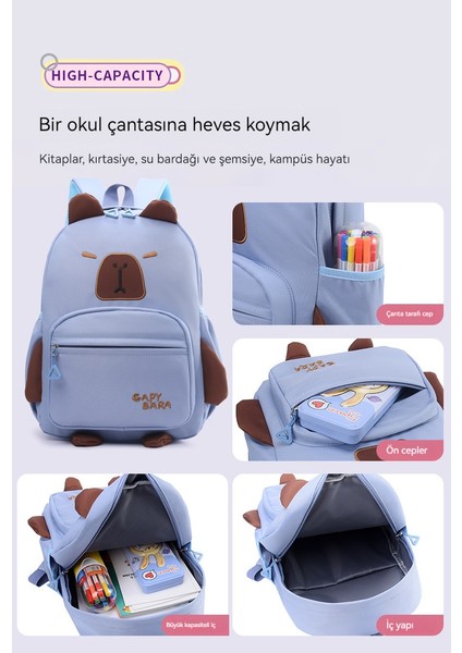 Kapibala Büyük Kapasiteli Kadın Sevimli Karikatür Sırt Çantası (Yurt Dışından) fiyatları