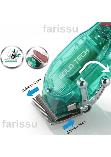 Şeffaf Gövdeli Profesyonel Saç Kesme Makinesi – 200 Dakika Kullanım | Ayarlanabilir Bıçak | Japon Motor Teknolojisi modelleri