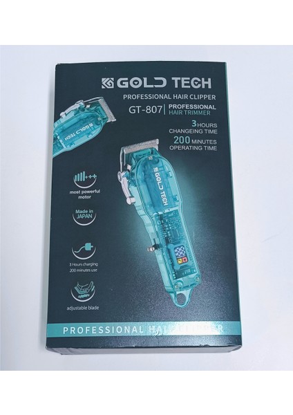 Şeffaf Gövdeli Profesyonel Saç Kesme Makinesi – 200 Dakika Kullanım | Ayarlanabilir Bıçak | Japon Motor Teknolojisi indirimleri