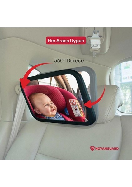 Car kids car rearview mirror 360 degree rotation convex wide angle (Yurt Dışından)