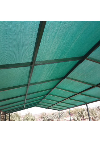 Gölgelik Çit Filesi - 180 gr Gölgelik Tente - Şeritli Halkalı - Yeşil