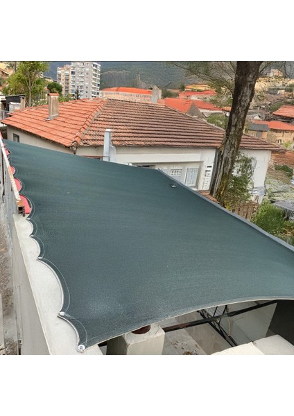 Gölgelik Çit Filesi - 180 gr Gölgelik Tente - Şeritli Halkalı - Yeşil fırsatları