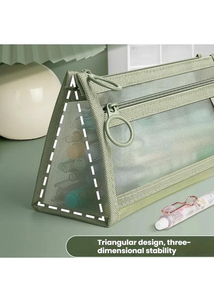 Büyük Kapasiteli Çift Katmanlı Örgü Kalem Kutusu (Yurt Dışından) indirimleri