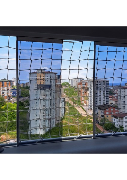 Güvenlik Filesi - İnşaat Filesi - Balkon Filesi - 10 cm Gözenek 6 mm İp - Güvenlik Ağı modelleri