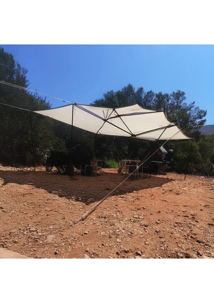 Gölgelik File Araba Gölgeliği - 95lik - 6 Metre En Krem - Şeritli Halkalı - Havuz Gölgeliği Plaj Gölgeliği modelleri