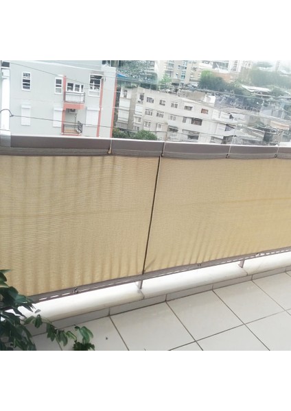 FB Morilu %95'lik 6 Metre Enli Krem Rengi Gölgelik File, Çit Filesi, Çit Örtüsü - Şeritli Halkalı fiyatları