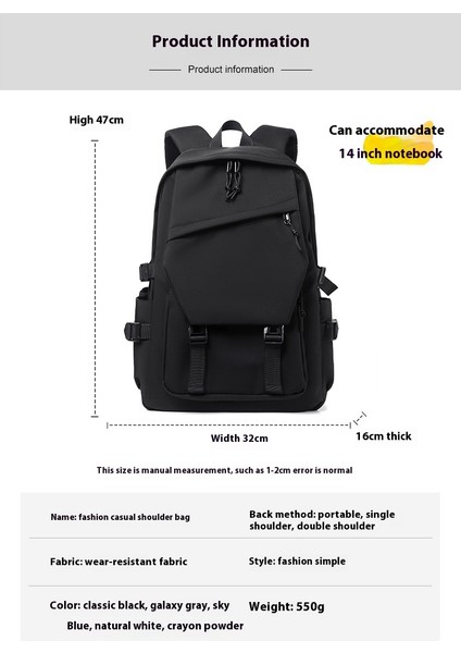 Ortaokul Erkek Yeni Lise Üniversite Öğrencileri Kadın Büyük Kapasiteli Bilgisayar Çantası Eğlence Seyahat Çantası (Yurt Dışından) modelleri