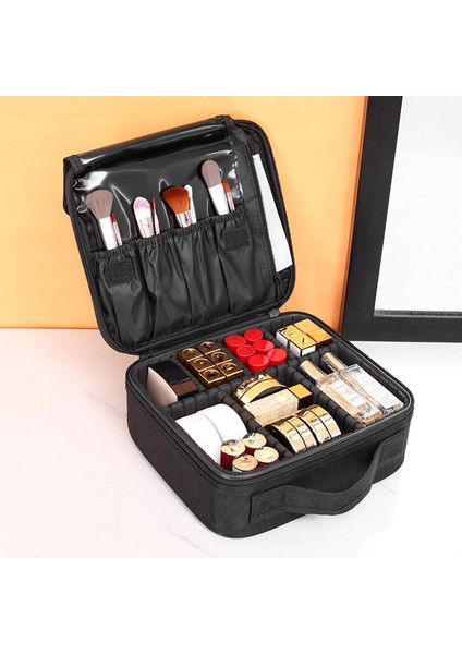 Üç Katlı Kozmetik Kutusu Büyük Su Geçirmez Oxford Kumaş Manikür Makyaj Alet Kutusu Seyahat Iç Çamaşırı Saklama Kutusu (Yurt Dışından)