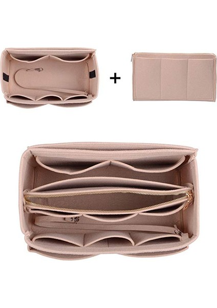 Hhyukımı Marka Makyaj Düzenleyici Keçe Eklemeli Çanta El Çantası Seyahat Iç Çanta Taşınabilir Kozmetik Çantaları Çeşitli Marka Çantalara Uygun (Yurt Dışından) fırsatları