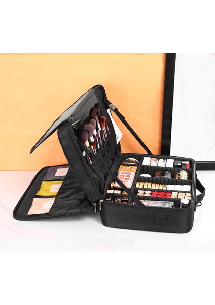 Üç Katlı Kozmetik Kutusu Büyük Su Geçirmez Oxford Kumaş Manikür Makyaj Alet Kutusu Seyahat Iç Çamaşırı Saklama Kutusu (Yurt Dışından) fiyatları