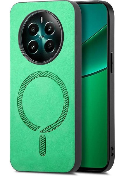 Realme 12 Plus 5g Manyetik Telefon Kılıfı – Magsafe Uyumlu, Ince Mat Deri Arka Kapak (Yurt Dışından)