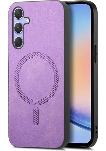Samsung Galaxy A34 Manyetik Telefon Kılıfı – Magsafe Uyumlu, Ince Mat Deri Arka Kapak (Yurt Dışından) fırsatları