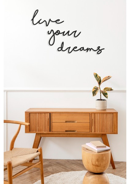 Ahşap Dekoratif Duvar Tablosu Lazer Kesim Live Your Dreams Duvar Dekoru fiyatları