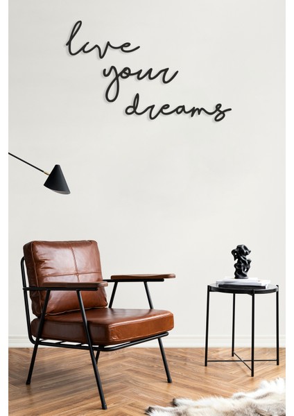 Ahşap Dekoratif Duvar Tablosu Lazer Kesim Live Your Dreams Duvar Dekoru modelleri