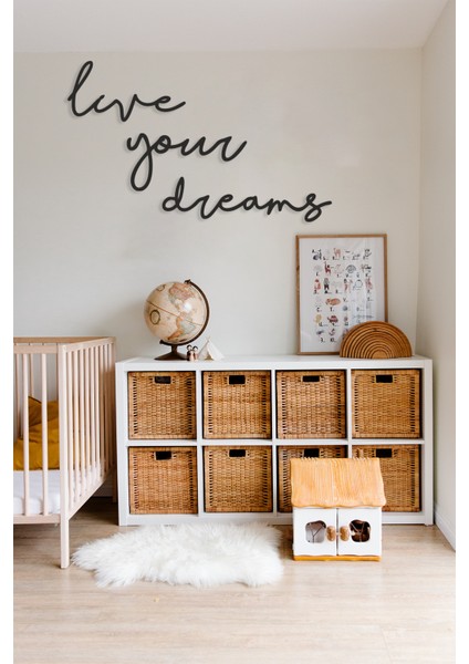 Ahşap Dekoratif Duvar Tablosu Lazer Kesim Live Your Dreams Duvar Dekoru fırsatları