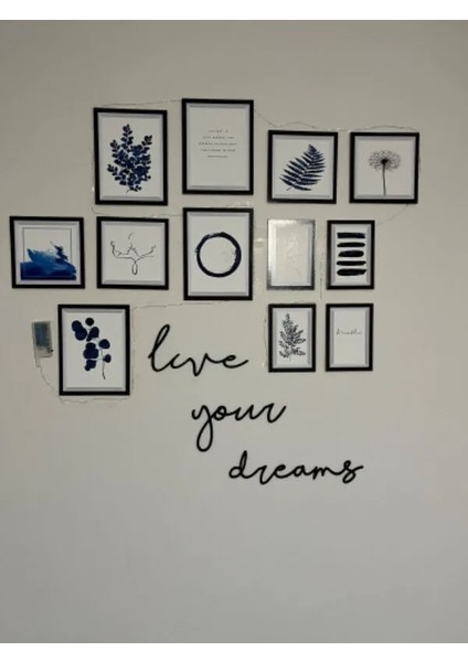 Ahşap Dekoratif Duvar Tablosu Lazer Kesim Live Your Dreams Duvar Dekoru indirimleri
