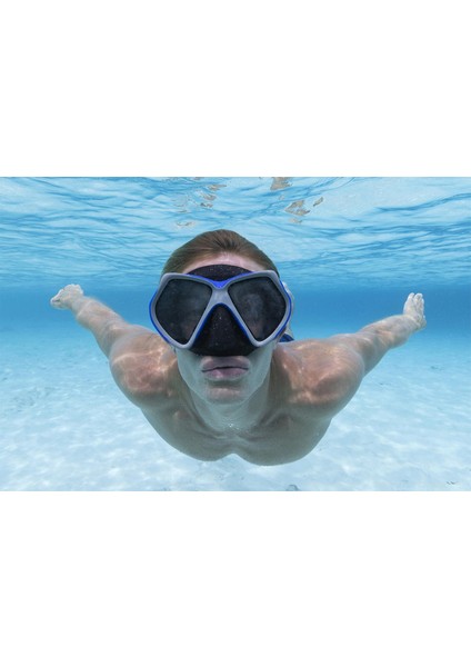 Bestway Yetişkin Yüzücü Maskesi Tempred Silikon Vakumlu 22075 Mavi modelleri