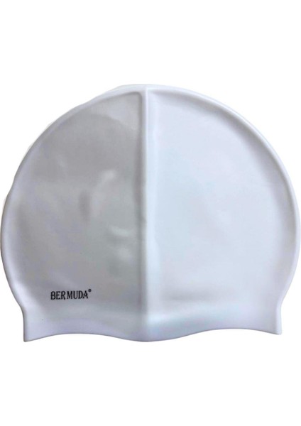 Bermuda Silikon Deniz ve Havuz Bonesi T708602 Beyaz