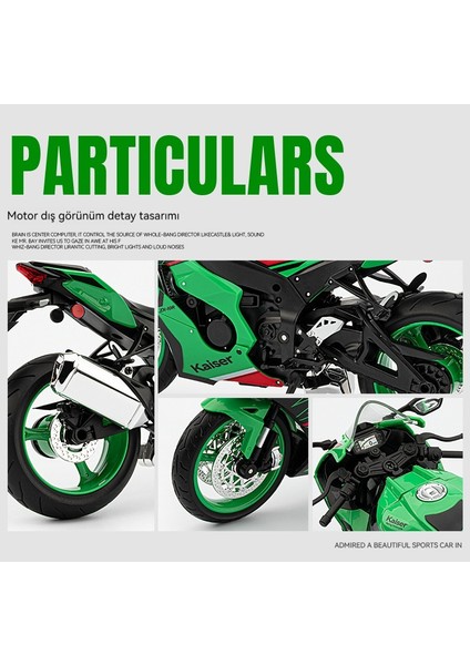 1:9 Büyük Kawasaki ZX-10R Alaşımlı Lokomotif Modeli Koleksiyonu (Yurt Dışından) fiyatları