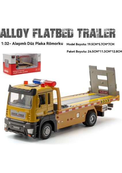 1 Ila 32 Mühendislik Düz Kamyon Römork Alaşımlı Araba Modeli (Yurt Dışından) fırsatları