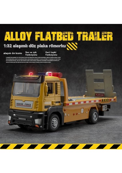 1 Ila 32 Mühendislik Düz Kamyon Römork Alaşımlı Araba Modeli (Yurt Dışından) indirimleri