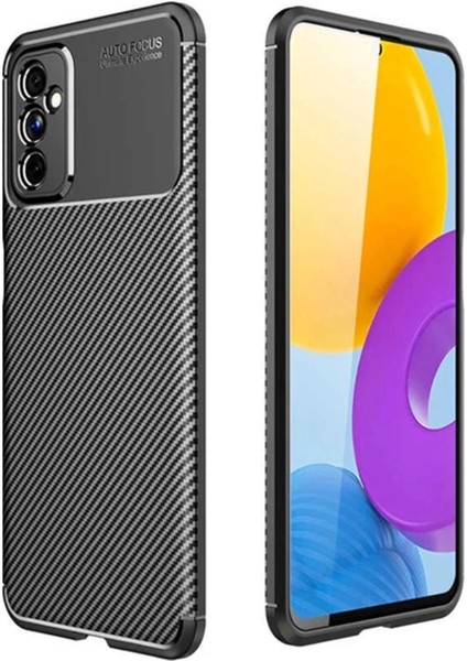 Samsung Galaxy M52 5g Kılıf Auto Focus Karbon Kapak - Siyah