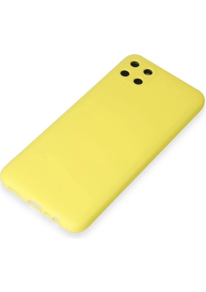 Realme C11 Kılıf Nano Içi Kadife Silikon - Sarı modelleri