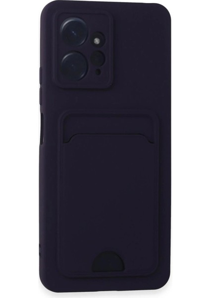 Xiaomi Redmi Note 12 4g Kılıf Kelvin Kartvizitli Silikon - Derin Mor