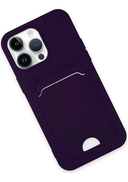 iPhone 14 Pro Kılıf Kelvin Kartvizitli Silikon - Derin Mor fiyatları