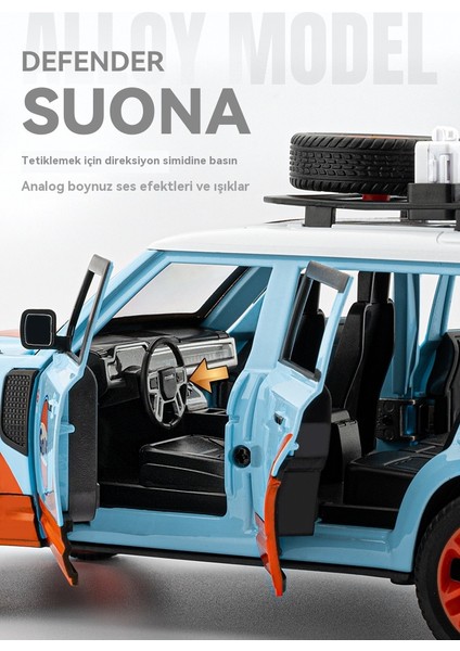 1:24 Land Rover Guard Bay Alaşımlı Arazi Aracı Model Araba (Yurt Dışından) indirimleri