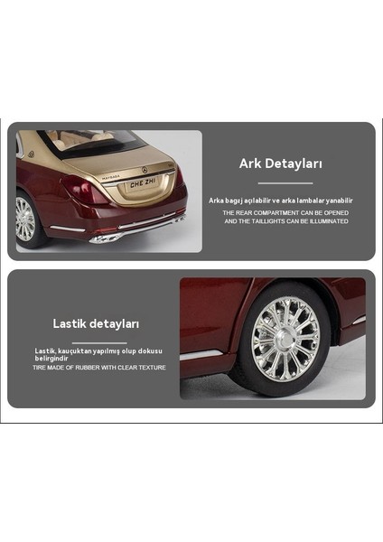 1:24 Mercedes Maybach GLS600 Alaşımlı Araba Modeli (Yurt Dışından) modelleri