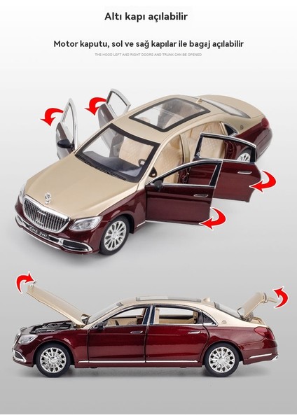 1:24 Mercedes Maybach GLS600 Alaşımlı Araba Modeli (Yurt Dışından) fırsatları