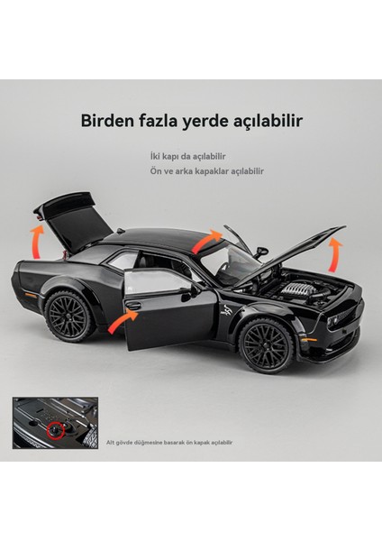 1:32 Dodge War Horse Hellcat Kas Araba Alaşım Modeli (Yurt Dışından) modelleri
