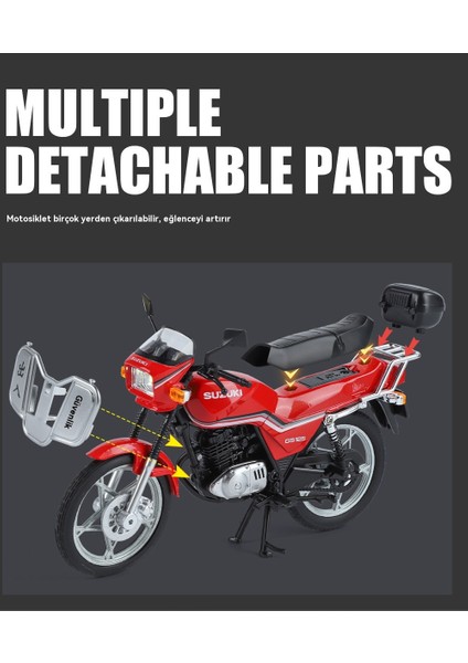 1:12 Suzuki Kral Alaşımlı Motosiklet Modeli (Yurt Dışından) indirimleri
